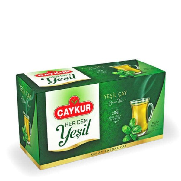 Зелений чай Caykur з мелісою в пакетиках 40 г